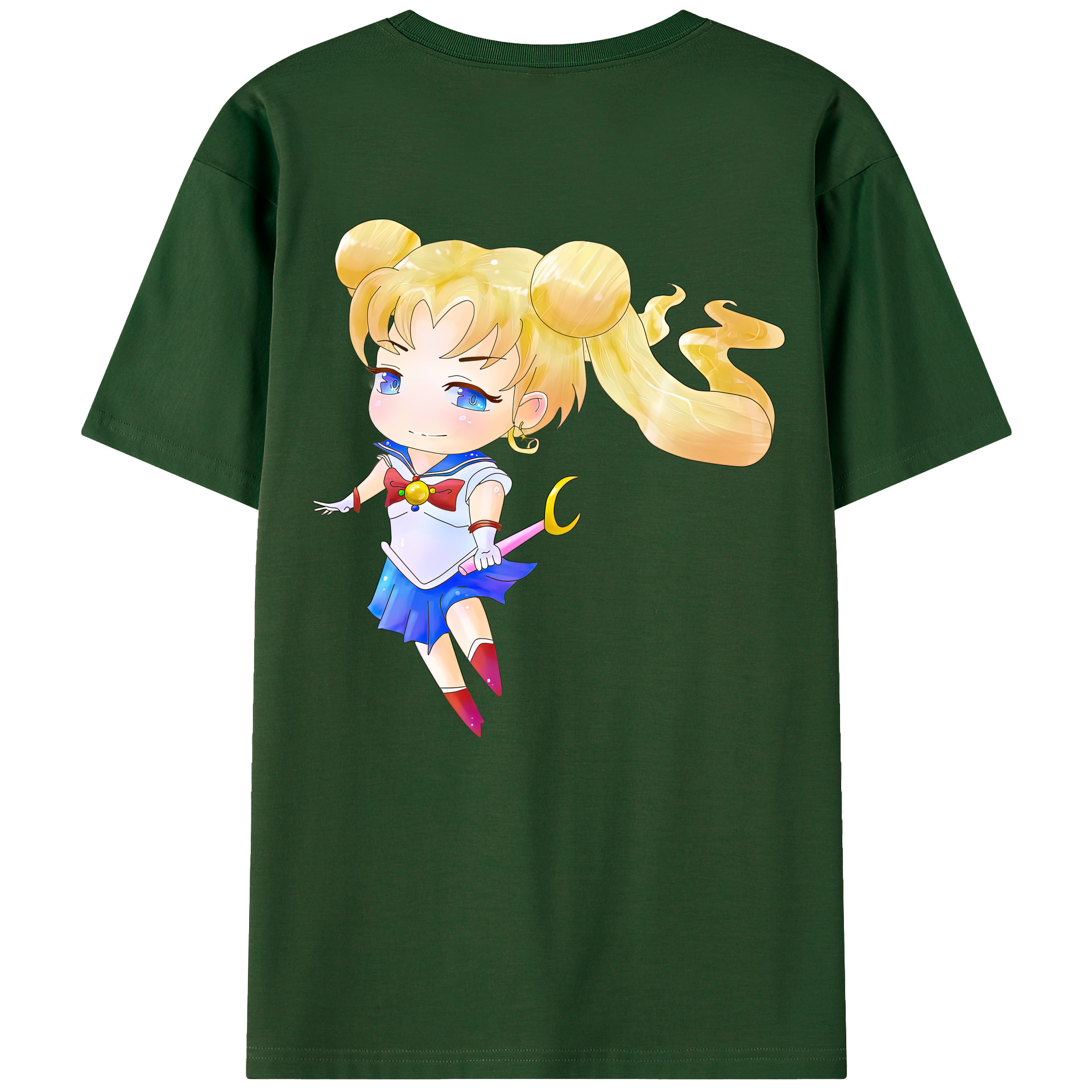 （画像用） 美少女戦士セーラームーン 愛野 美奈子 あいの みなこ Sailor Moon Aino Minako 綿100％半袖Tシャツ（背面プリント）